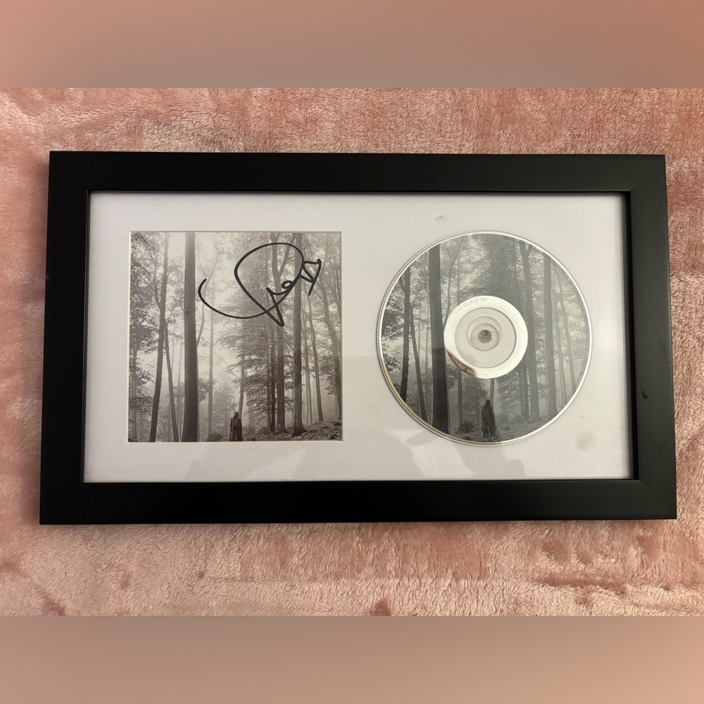 Taylor Swift Folklore CD in frame